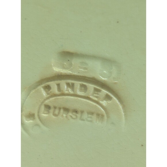 Antique Transferware Blue Plate 10" Peony Pinder Bourne & Co Burslem 1860s Urn - Picture 4 of 13